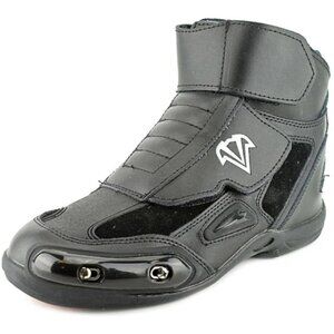 Vega Merge Solid Black Low Motorcycle Boot